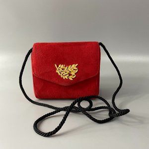 Vintage Carey Adina New York Red Velvet Evening Purse